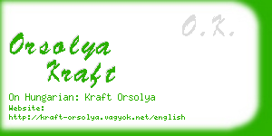 orsolya kraft business card